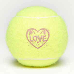 Balles De Tennis Amour de chat scintillant