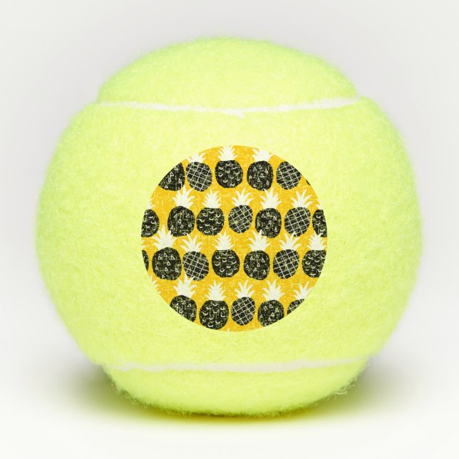 Balles De Tennis Ananas noir (Devant)