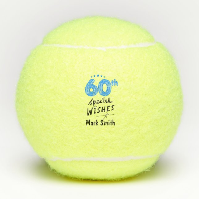 Balles De Tennis Anniversaire 60 ans (Devant)
