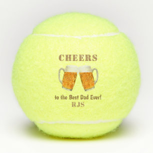 Balles De Tennis Anniversaire Papa Bière Cheval Monogramme