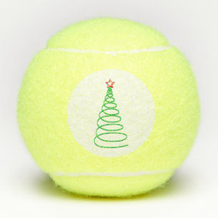 Balles De Tennis Arbre de Noël moderne avec Tennis de Noël étoilé