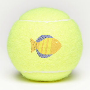 Balles De Tennis art de la peinture de poissons