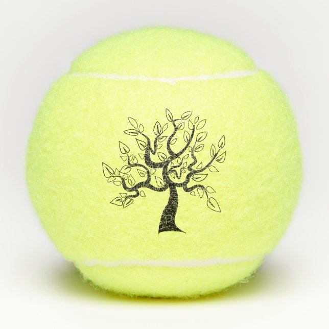 Balles de tennis avec arbre (Devant)