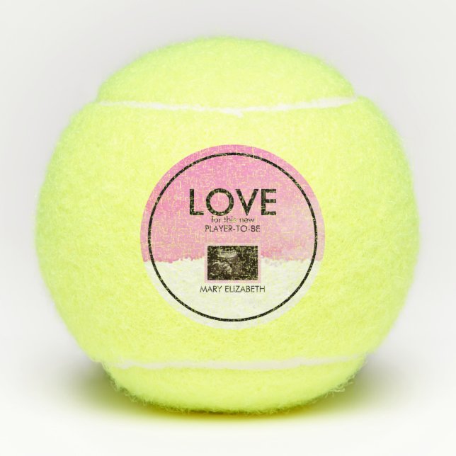 Balles De Tennis Baby shower Tennis Grossesse Ultrasound Photo Cade (Devant)