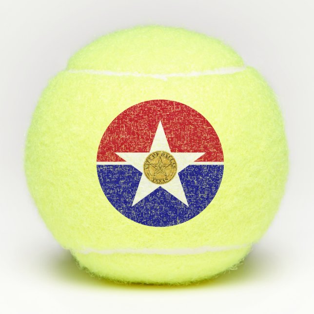 Balles De Tennis Bal de Tennis Patriotique avec Dallas (Devant)