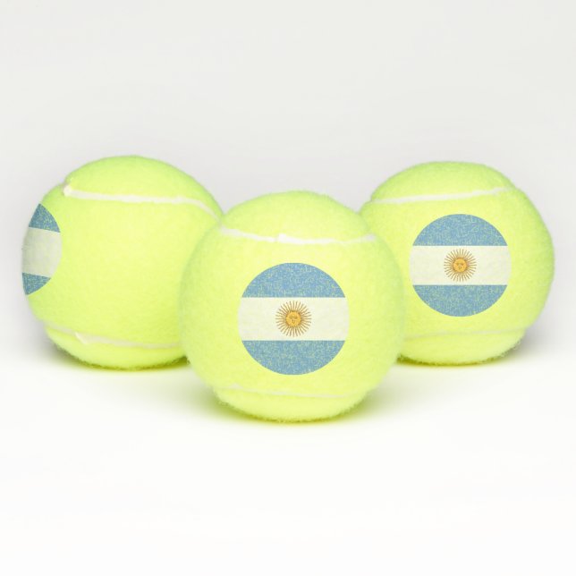 Balles De Tennis Bal de Tennis Patriotique avec Drapeau d'Argentine (Multiple)