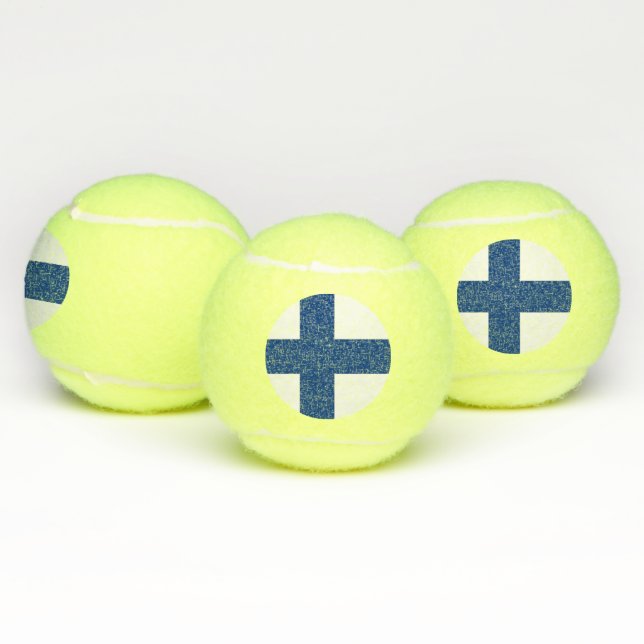 Balles De Tennis Bal de Tennis Patriotique avec Drapeau de Finlande (Multiple)