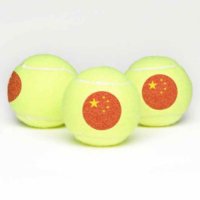 Balles De Tennis Bal de tennis patriotique avec drapeau de la Chine (Multiple)