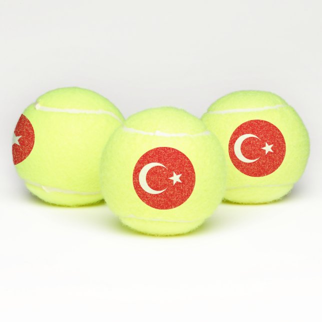Balles De Tennis Bal de Tennis Patriotique avec Drapeau de Turquie (Multiple)