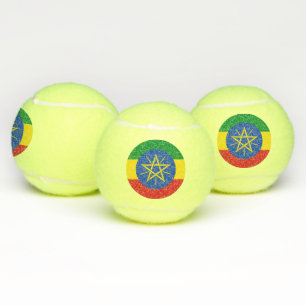 Balles De Tennis Bal de Tennis Patriotique avec Drapeau d'Ethiopie