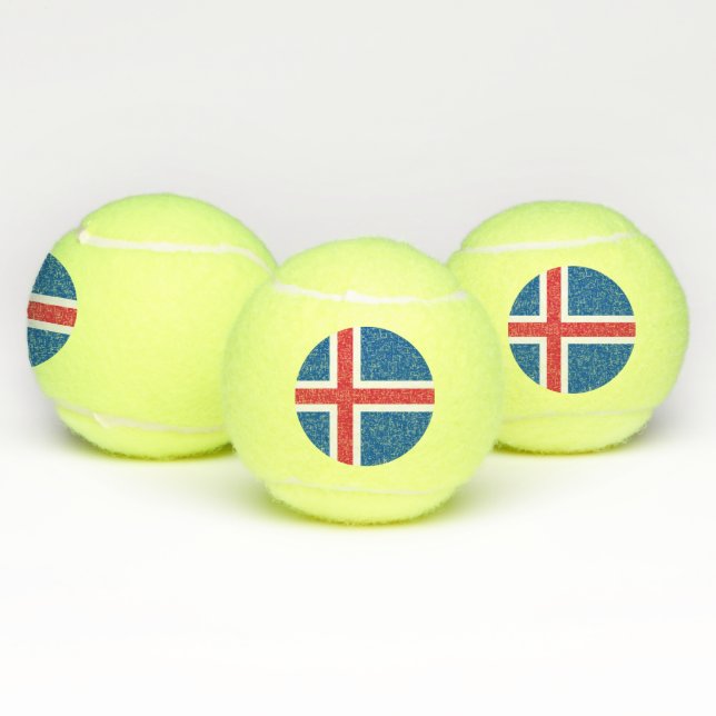 Balles De Tennis Bal de tennis patriotique avec drapeau d'Islande (Multiple)