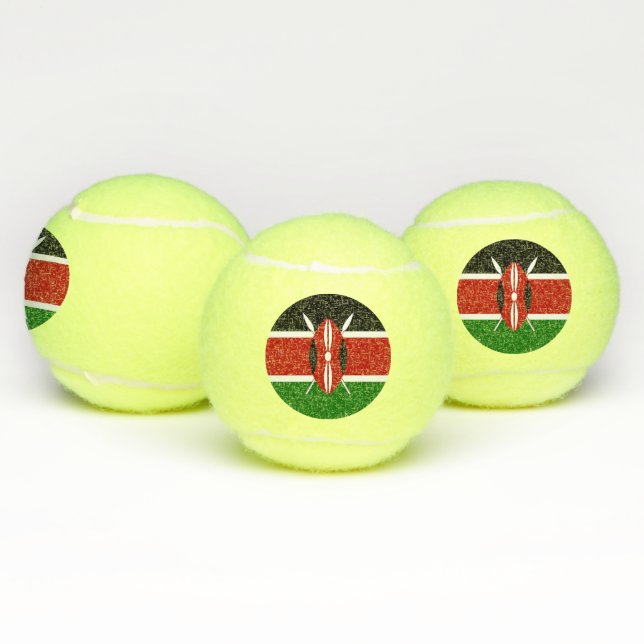 Balles De Tennis Bal de tennis patriotique avec drapeau du Kenya (Multiple)