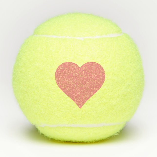 Balles De Tennis Ballons de tennis de Coeur Rose (Devant)