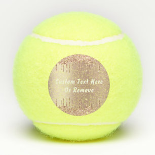 Balles De Tennis Ballons de tennis rose or brillant avec texte pers
