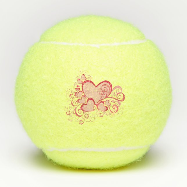 Balles De Tennis Bals de tennis de Saint-Valentin (Devant)