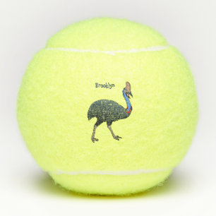 Balles De Tennis Bande dessinée d'oiseau joyeux