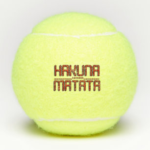 Balles De Tennis Beau Extraordinaire Embossé Rouge Hakuna Matata Te