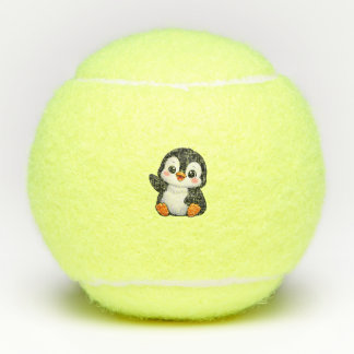 Balles De Tennis Bébé manchot mignon faisant signe Personnage de de