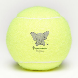 Balles De Tennis Belle adorable dessin d'éléphant bébé