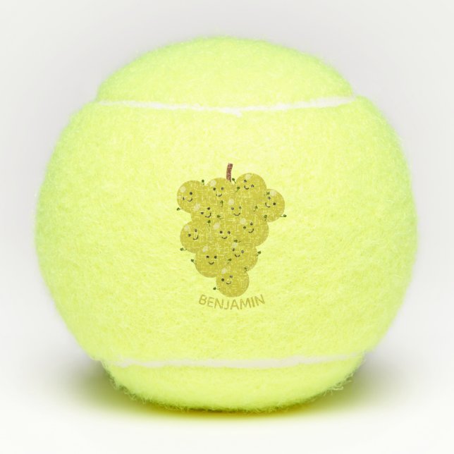 Balles De Tennis Belle bande de raisins amusante illustration (Devant)