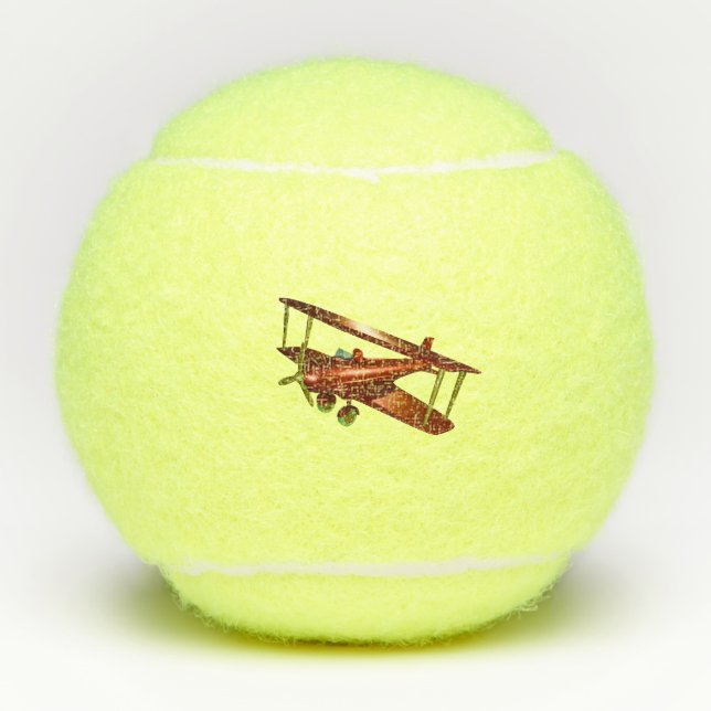 Balles De Tennis Bi-avion rouge volant rétroactif (Devant)