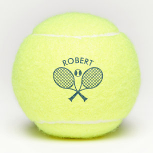 Balles De Tennis Blue Tennis Thème Personnalisé Monogramme