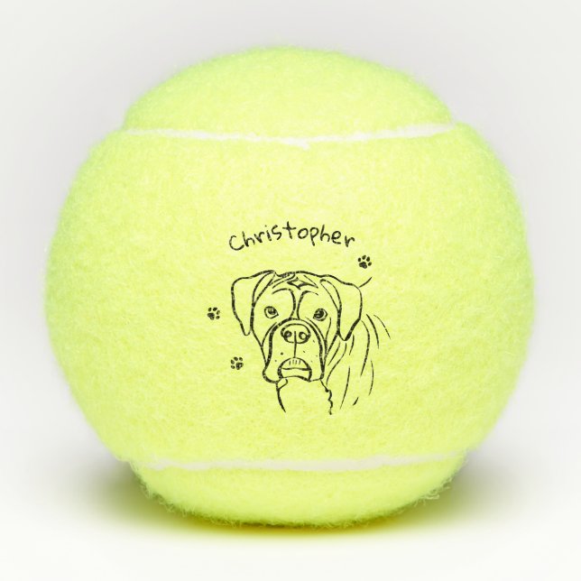 Balles De Tennis Boîtier en blanc : texte modifiable (Devant)