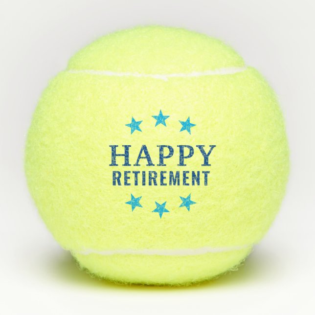 Balles De Tennis Bonne retraite Blue Star Tennis Balls (Devant)
