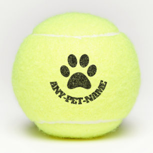 Balles De Tennis Boule de chien Empreinte de patte personnalisée