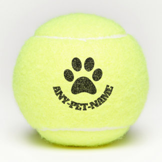 Balles De Tennis Boule de chien Empreinte de patte personnalisée