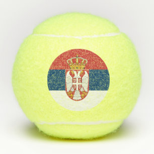 Balles De Tennis Boule de tennis de pénn avec drapeau de la Serbie