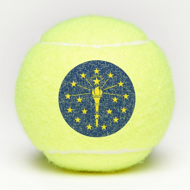 Balles De Tennis Boule de tennis de pénn avec drapeau de l'Indiana, (Devant)