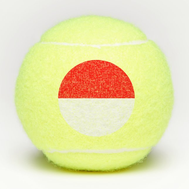 Balles De Tennis Boule de tennis de pénn avec drapeau d'Indonésie (Devant)