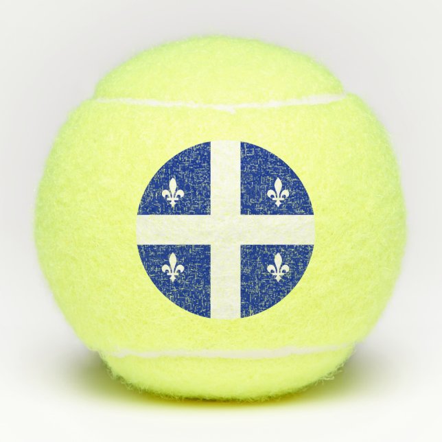 Balles De Tennis Boule de tennis de pénn avec drapeau du Québec, Ca (Devant)