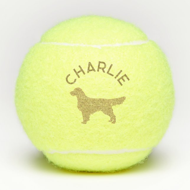 Balles De Tennis Boule de tennis en or Cute personnalisée (Devant)