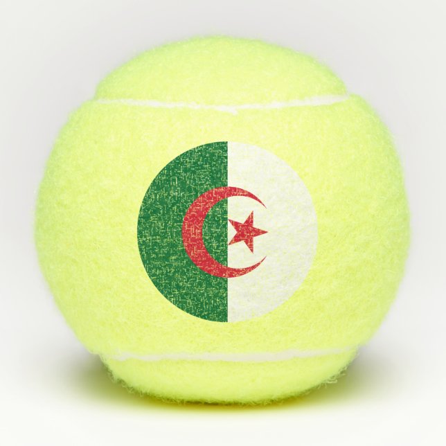 Balles De Tennis Boule de tennis Penn avec drapeau d'Algérie (Devant)