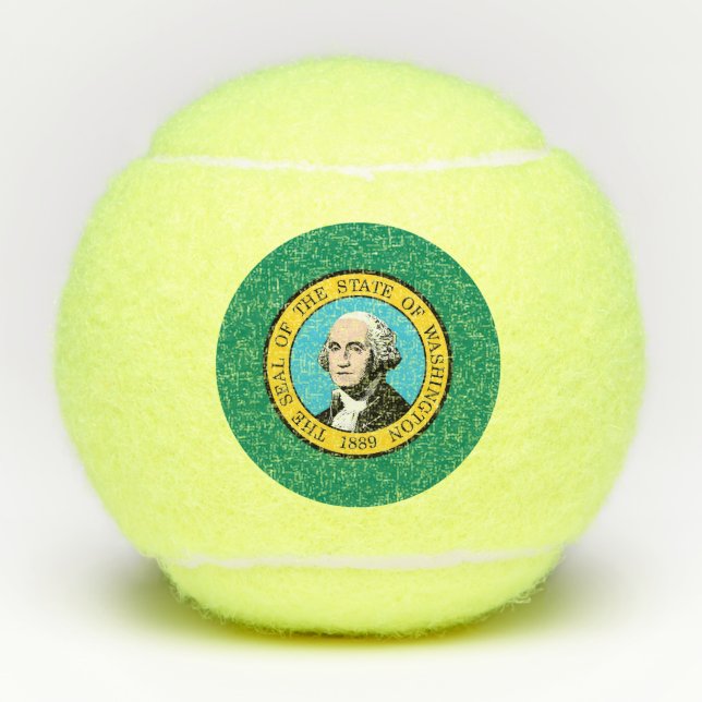 Balles De Tennis Boule de tennis Penn avec drapeau de Washington, U (Devant)
