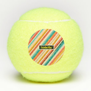 Balles De Tennis Boules de tennis à rayures rétro personnalisées   