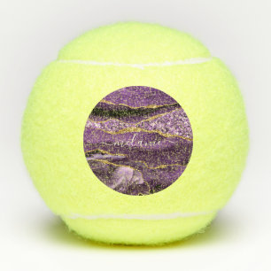 Balles De Tennis Boules de tennis de Parties scintillant violet or 