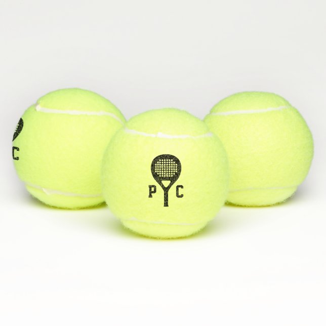 Balles De Tennis Boules de tennis monogramme personnalisées avec in (Multiple)