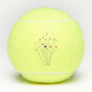 Balles De Tennis Bouquet aquarelle de fleurs sauvages