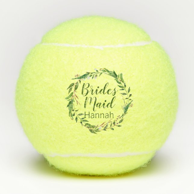 Balles De Tennis Cadeau de demoiselle d'honneur de couronne de fleu (Devant)