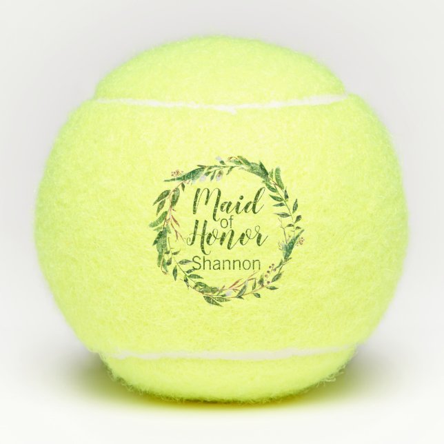 Balles De Tennis Cadeau de mariage Demoiselle d'honneur couronne (Devant)