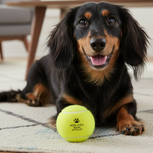 Balles De Tennis Cadeau de mariage Empreinte de Patte de Chien