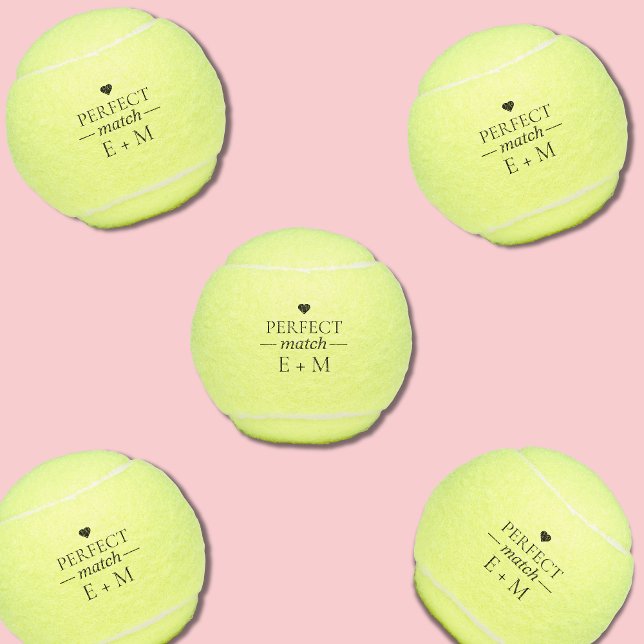 Balles De Tennis Cadeau de mariage pour couples de noces de fiançai (perfect match wedding favors, bachelorette favors)