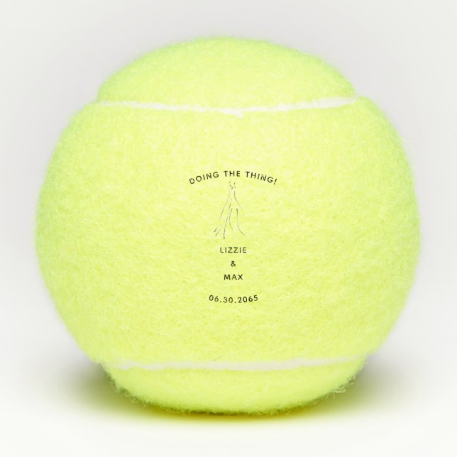 Balles De Tennis Cadeau fiançailles personnalisé faire la chose (Devant)
