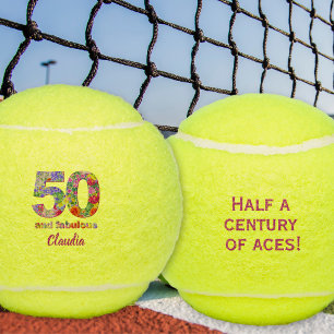 Balles De Tennis Cadeaux de tennis personnalisés 50e anniversaire 5