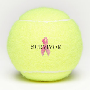 Balles De Tennis Cancer du sein Survivant Ruban rose