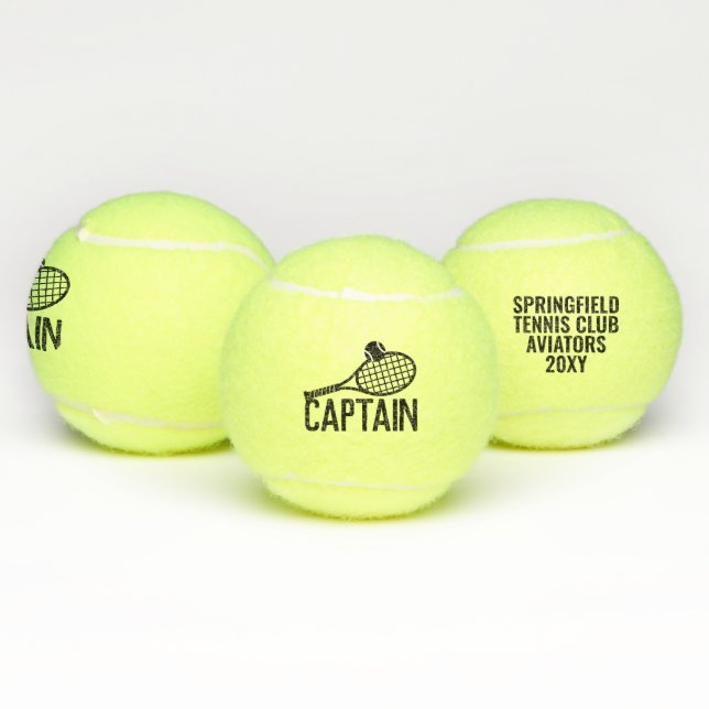 Balles De Tennis Capitaine de tennis Keepsaké personnalisé (Multiple)