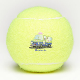 Balles De Tennis Caricature de camion de glace joli
